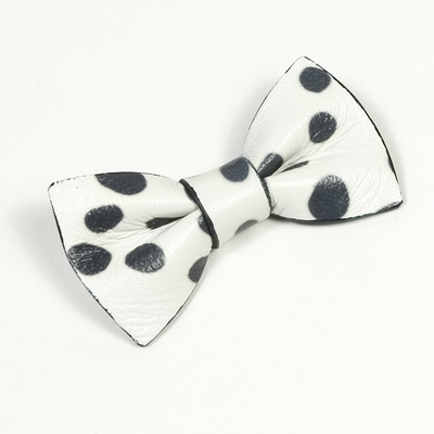 Leather Sculptured Bows - Dalmatian print