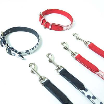 Leather Dog Lead - Navy
